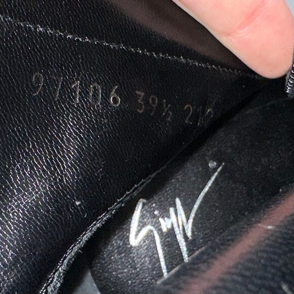 Giuseppe Zanotti Black Suede Animal Print Hide Cindy Wedge Heeled Boots Size 9.5 - Picture 3 of 16